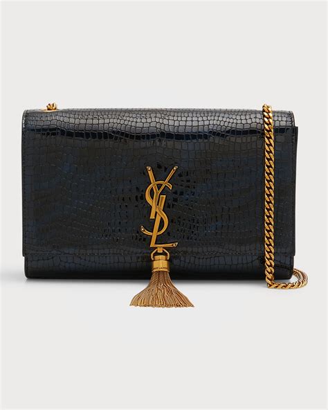 ysl kate tassel crocodile|YVES SAINT LAURENT Kate Tassel Crocodile Embossed .